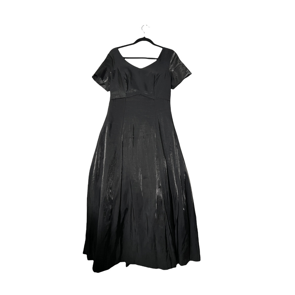 Vintage SIMCO Formalwear Black Evening Dress Cap Sleeve Women's Size 10